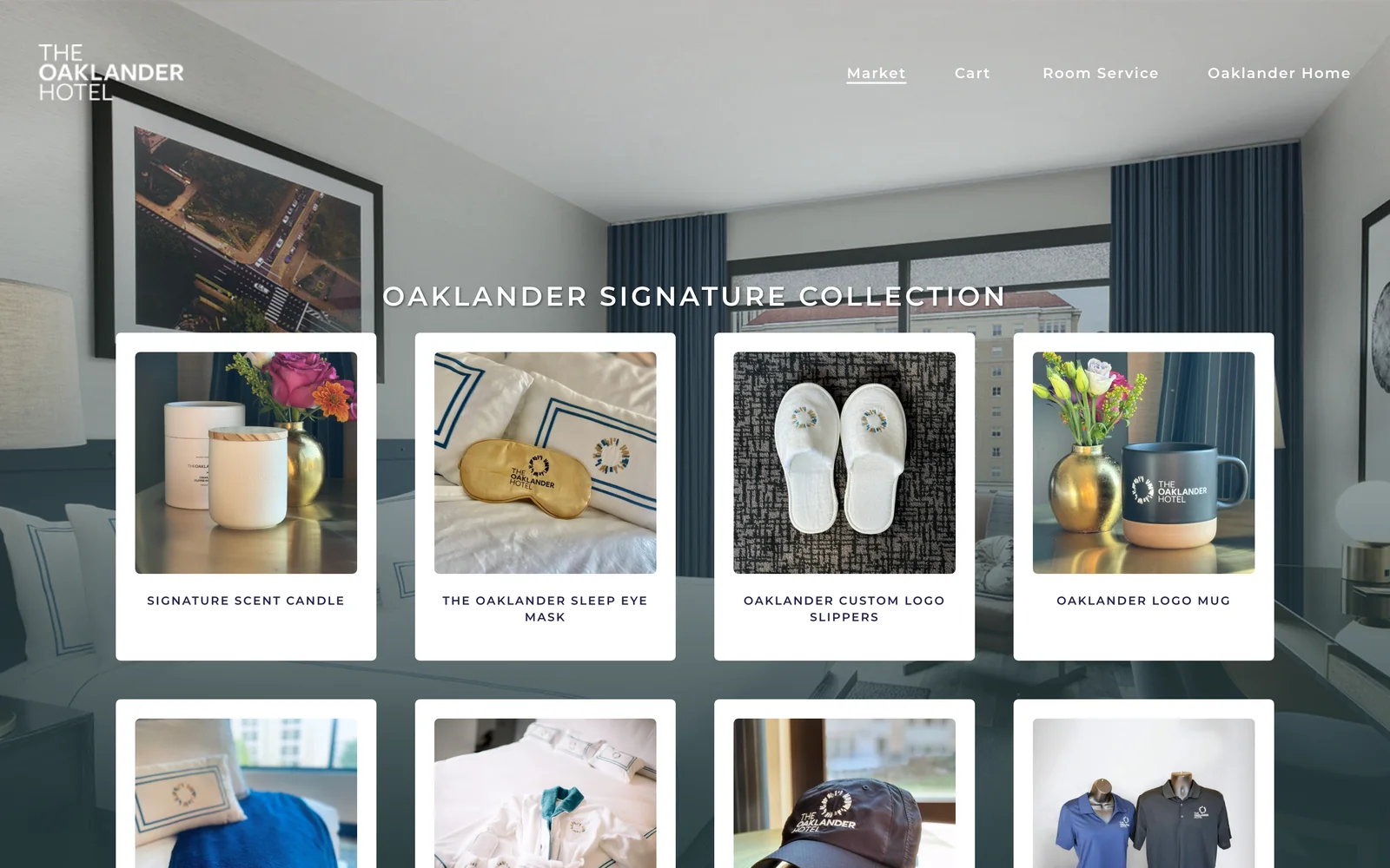 The Oaklander Marketplace website homepage, designed and built by Miles Media